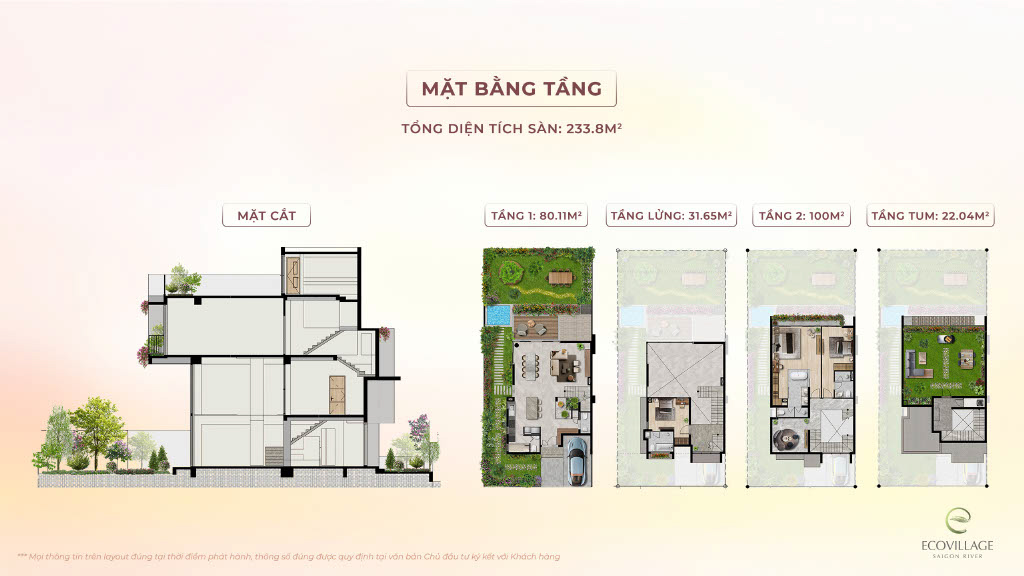 Eco Village Saigon River 38 mặt bằng tâng biệt thự ecovillage saigon