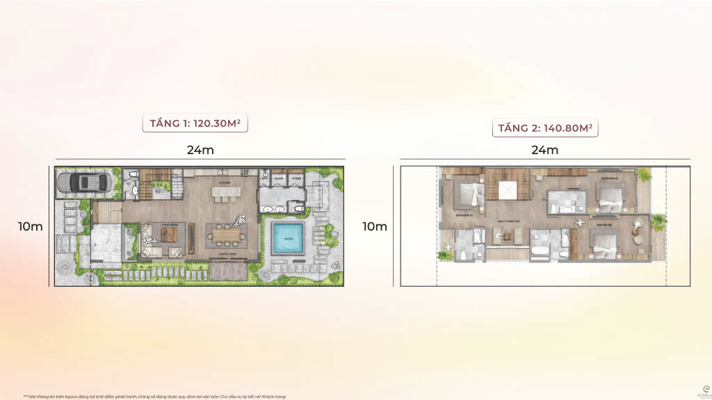 Eco Village Saigon River 39 layout mặt bằng bố trí nội thất biệt thự onsen ecovillage