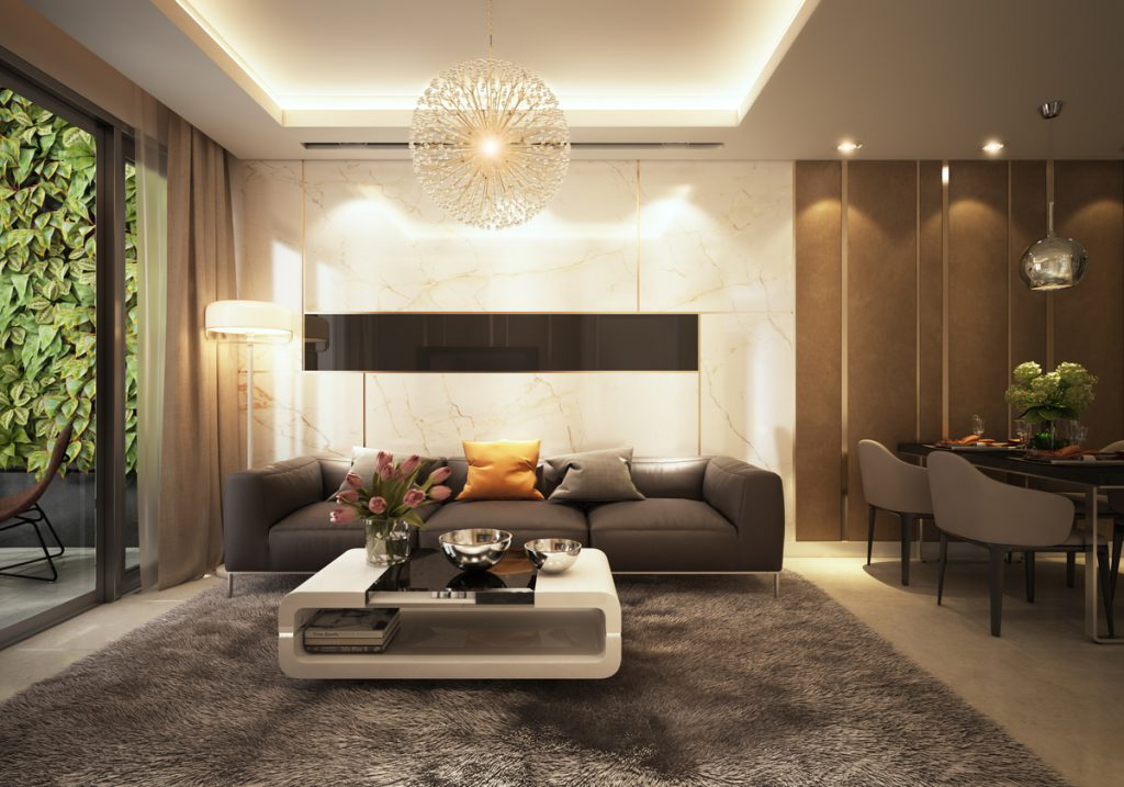 The Privia Khang Điền 29 khu vự sinh hoạt chung của căn hộ privia khang điền