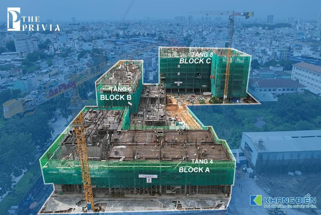 The Privia Khang Điền 37 tiến độ xây dựng mới nhất của the privia