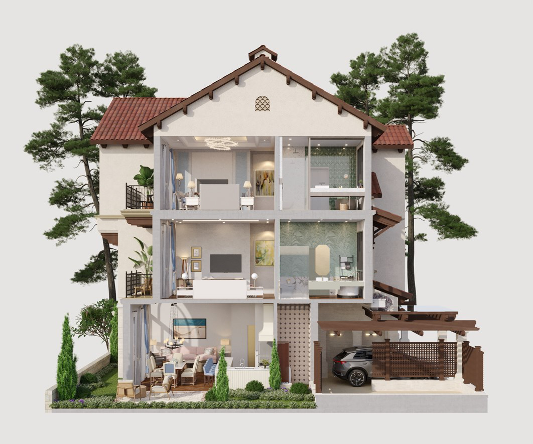Thanh Xuân Valley 30 mặt cắt của biệt thự đơn lập