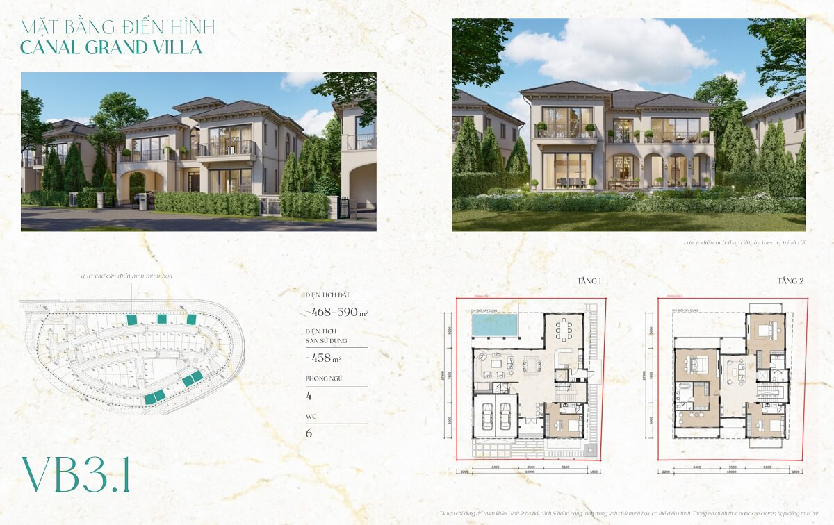 thiết kế biệt thự canal grand villa