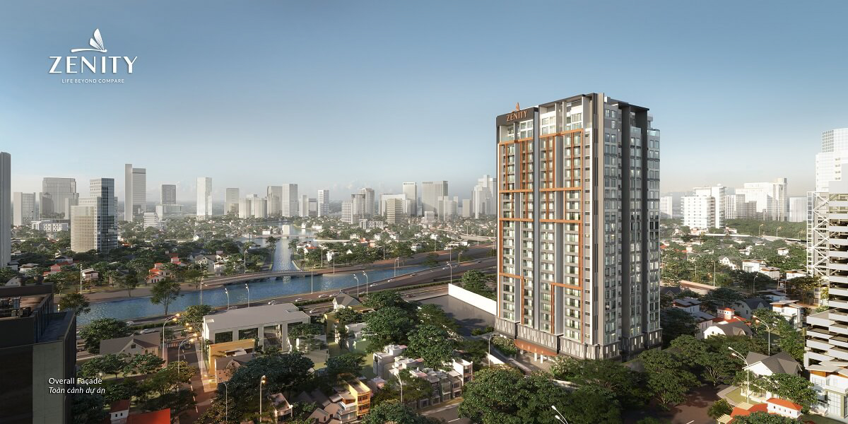 phối cảnh tòa căn hộ zenity