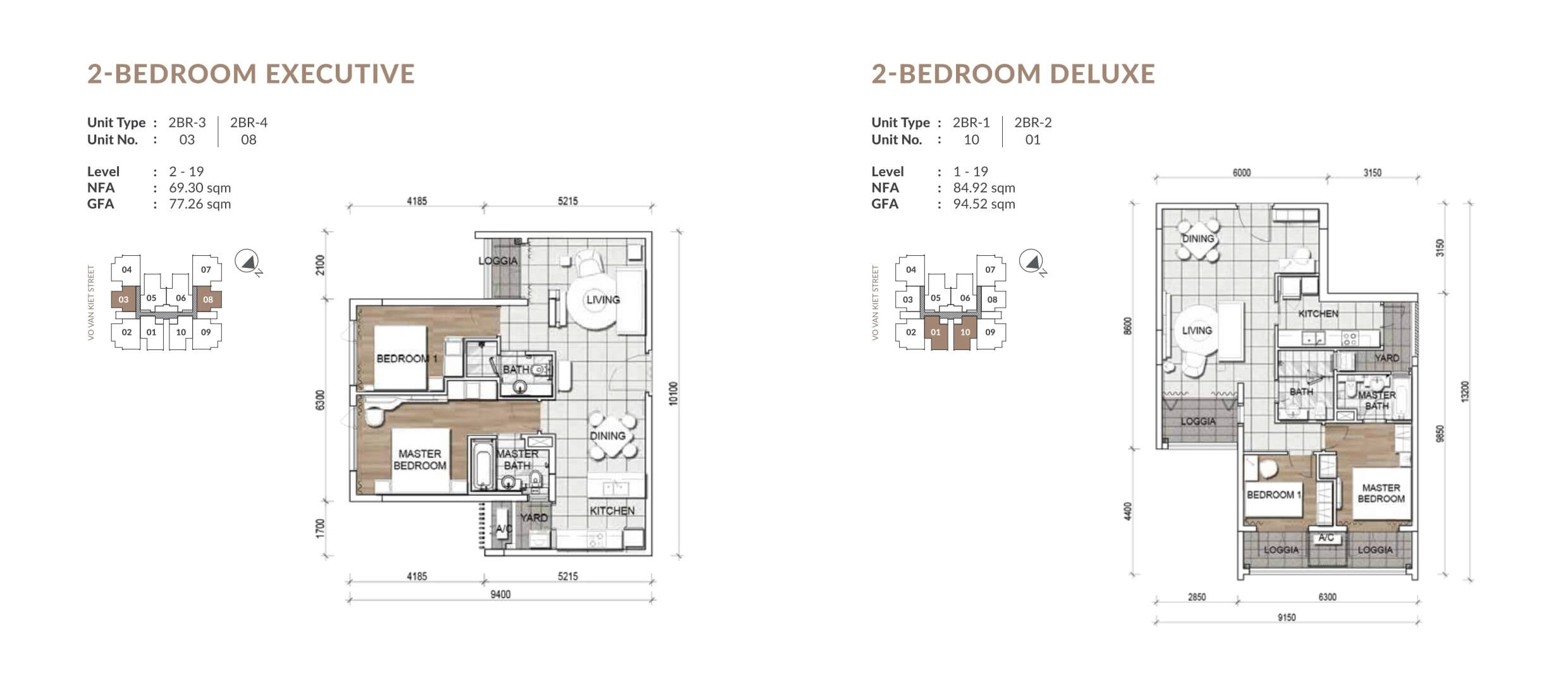 layout căn hộ 2 phòng ngủ zenity capitaland