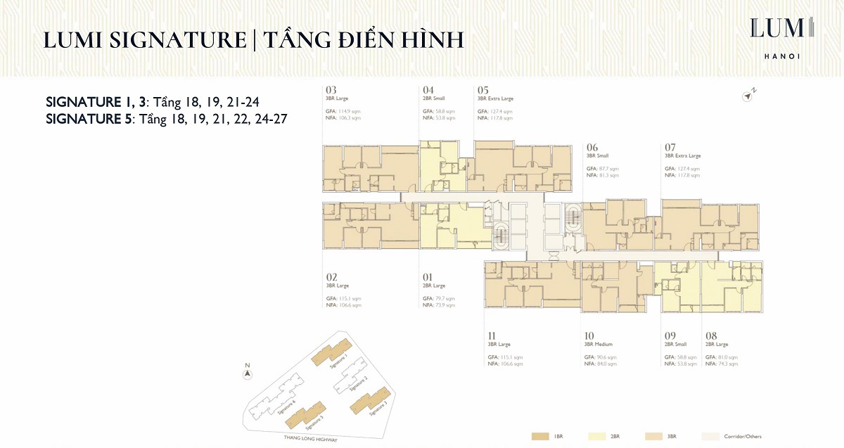 Lumi Hanoi 9 mặt bằng tầng căn hộ lumi hà nội