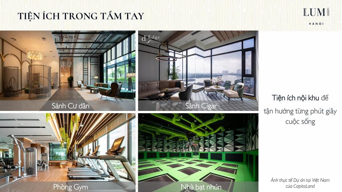 Lumi Hanoi 15 tiện ích trong tầm tay