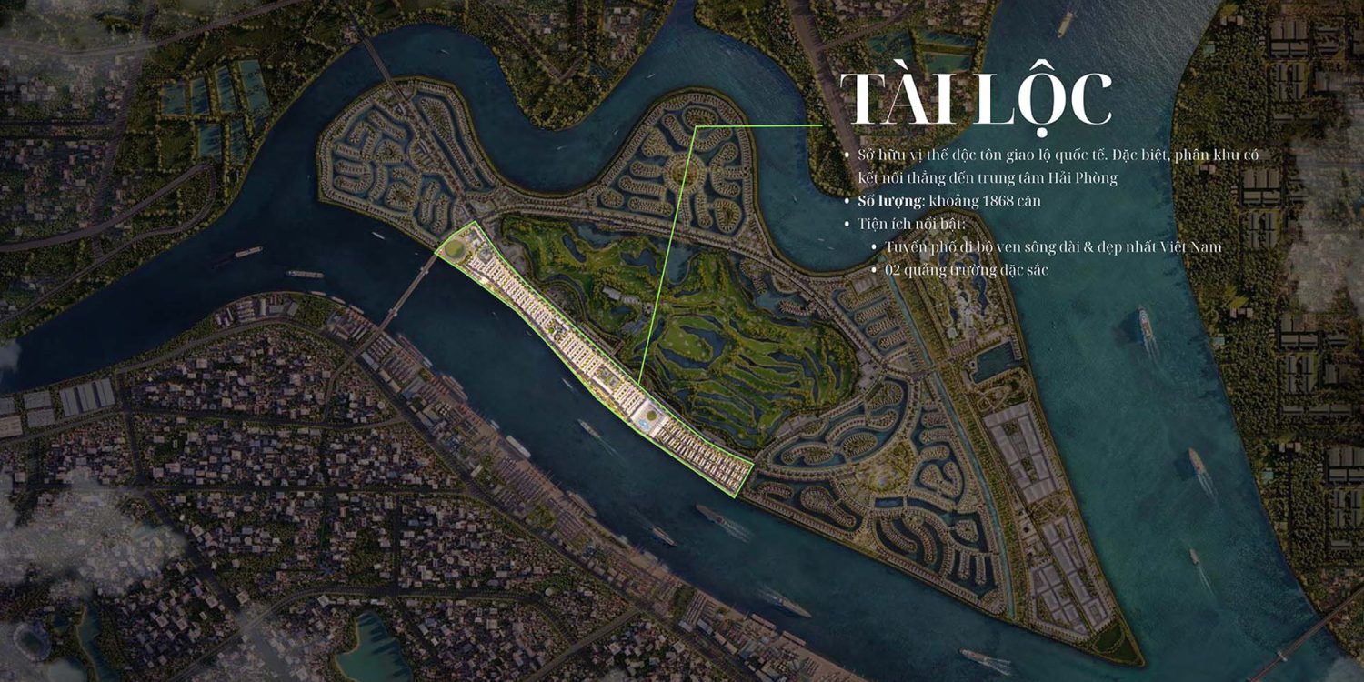 vị trí phân khu tài lộ vinhomes royal island