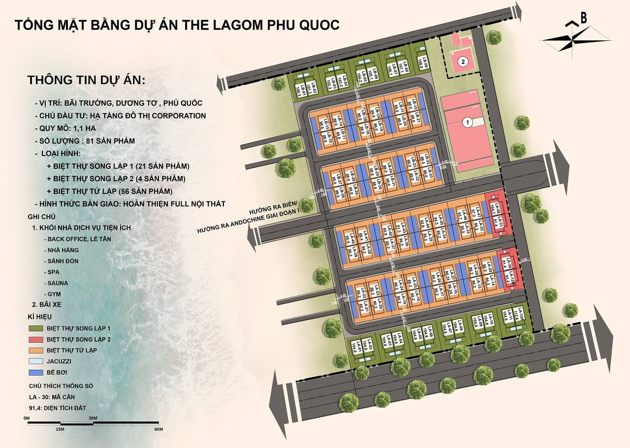 mặt bằng tổng quan dự án the lagom