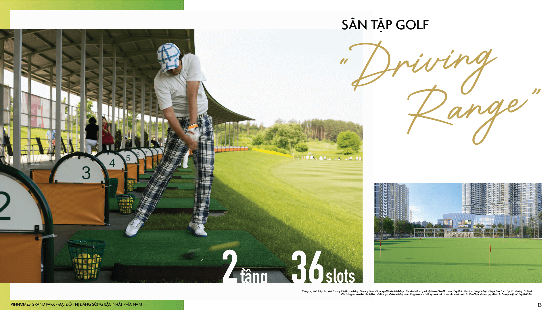 Sân tập golf dành cho cư dân với những trải nghiệm thượng lưu