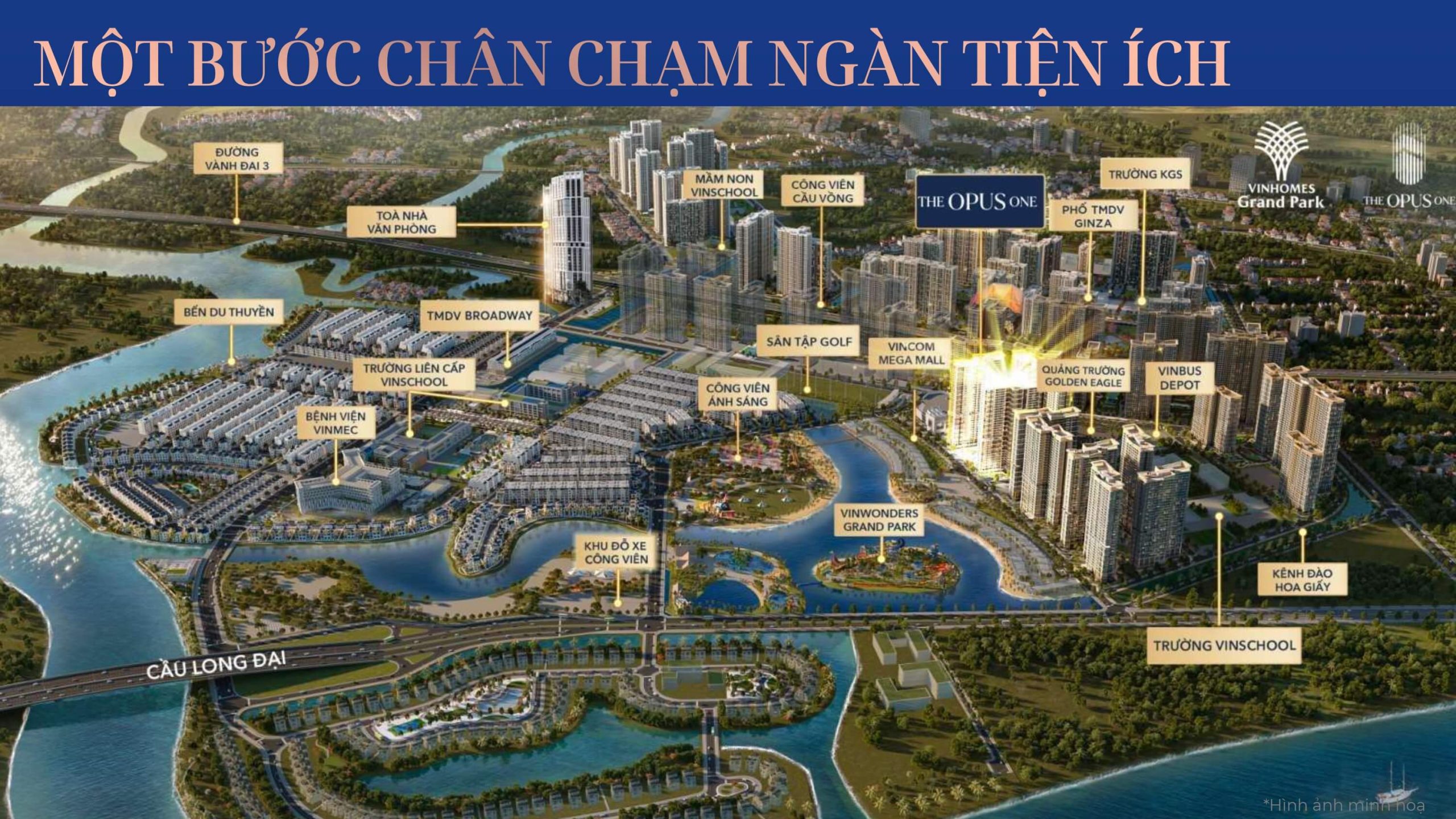 The Opus One 3 vị trí the opus one tại khu đô thị vinhomes grand park