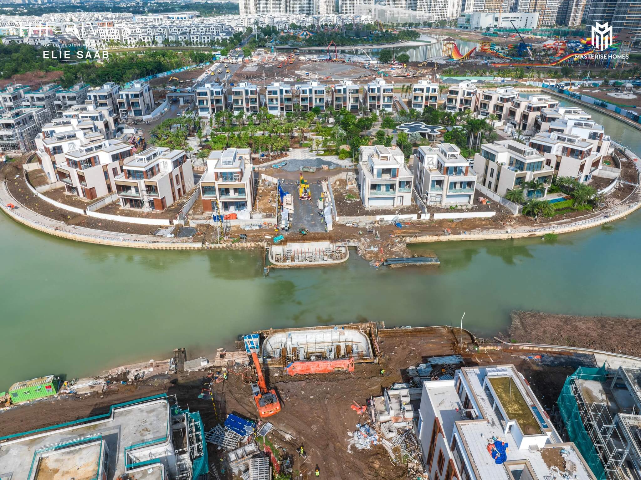 Tiến độ xây dựng dinh thự The Rivus tháng 9.2024 12 Công trình bến du thuyền