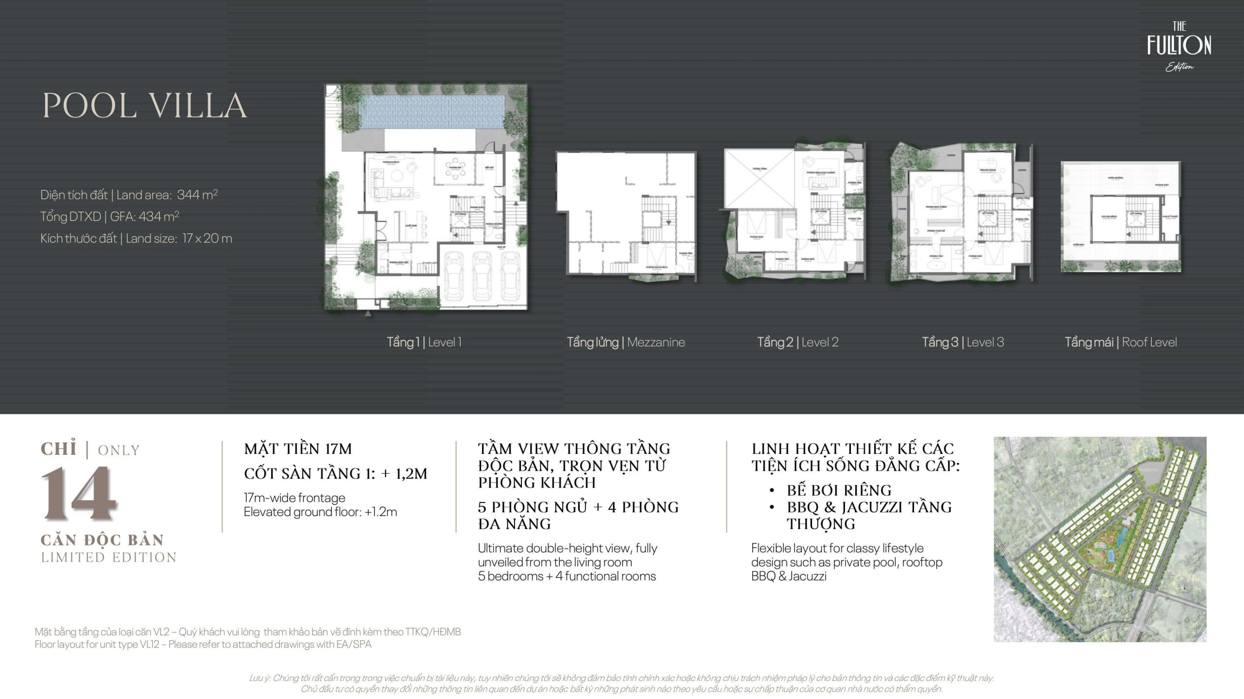 The Fullton Capitaland 22 layout Pool Villa