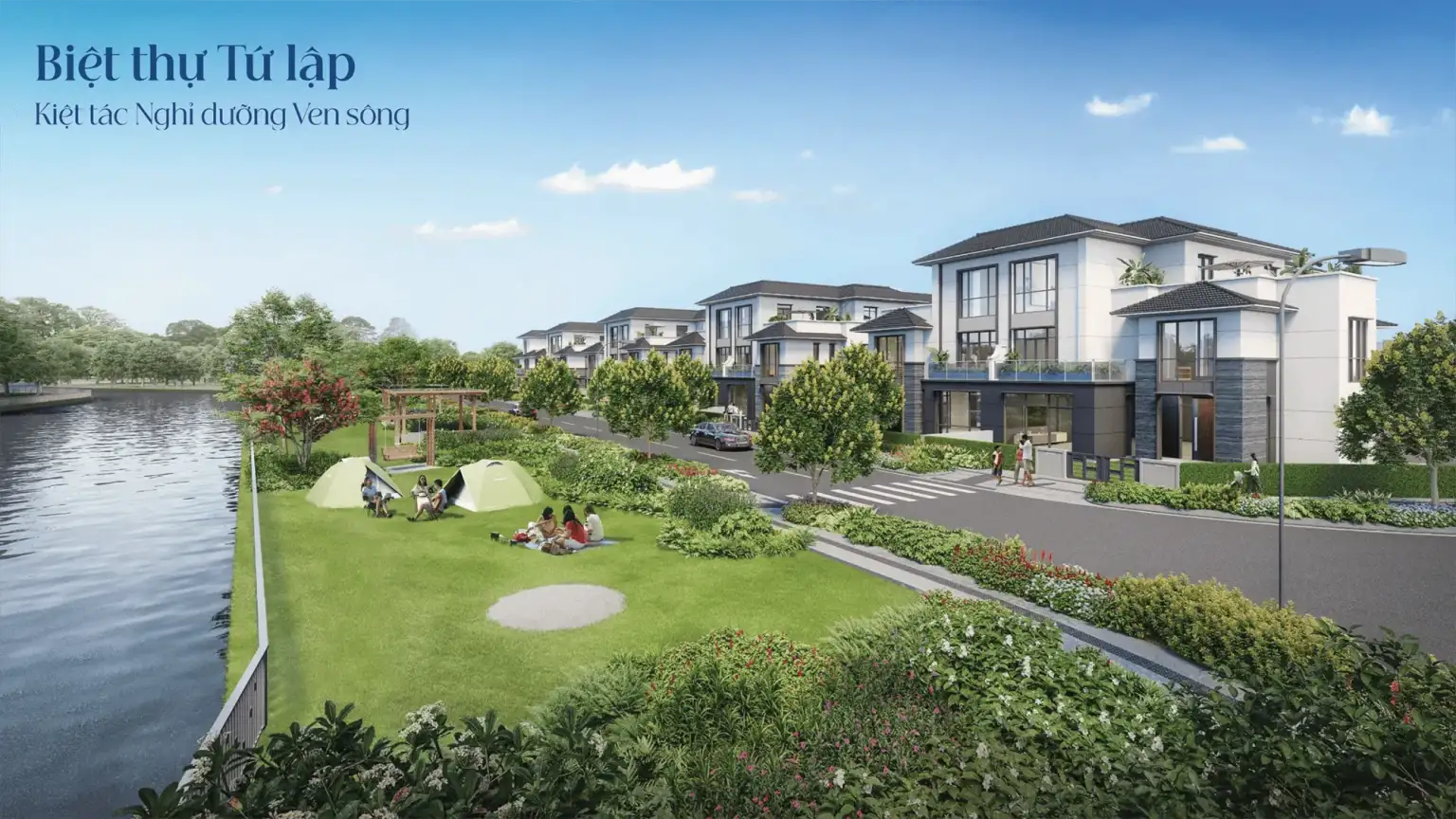 Gladia Khang Điền 26 phối cảnh villa tứ lập