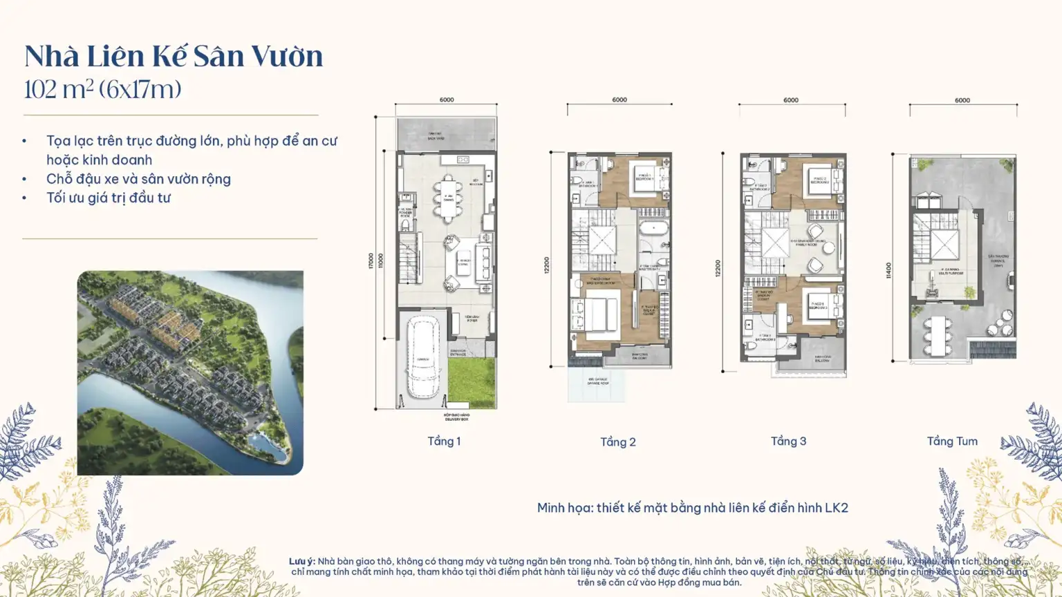 Gladia Khang Điền 29 layout nhà phố