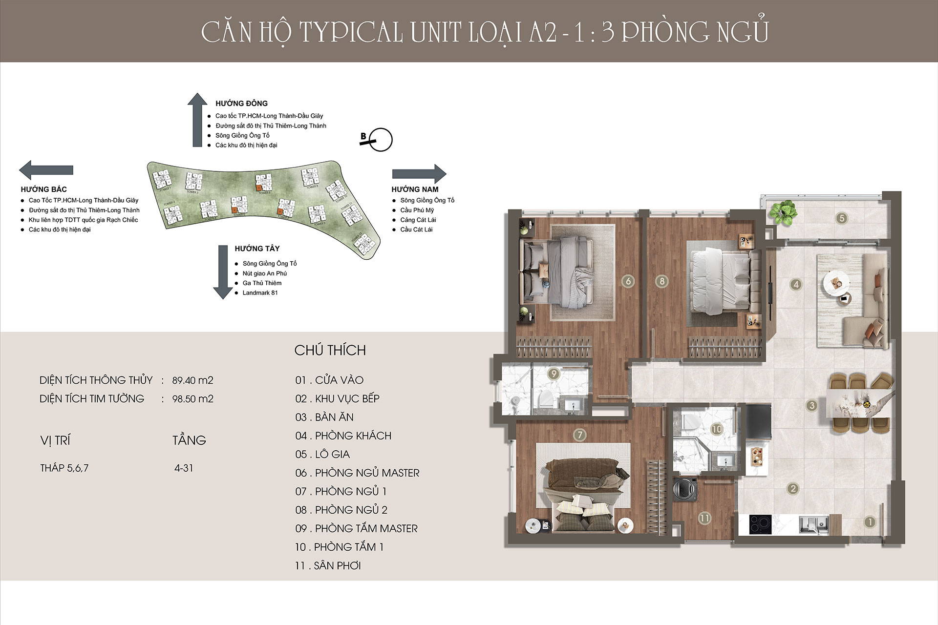 Bán Căn Hộ The Prive 3 phòng ngủ