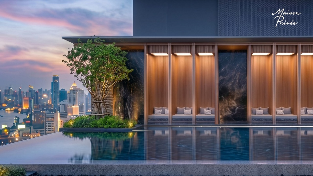 Tiện ích bể bơi vô cực tại Maison Privee mang đến một tiêu chuẩn sống thượng lưu cho cư dân tinh hoa
