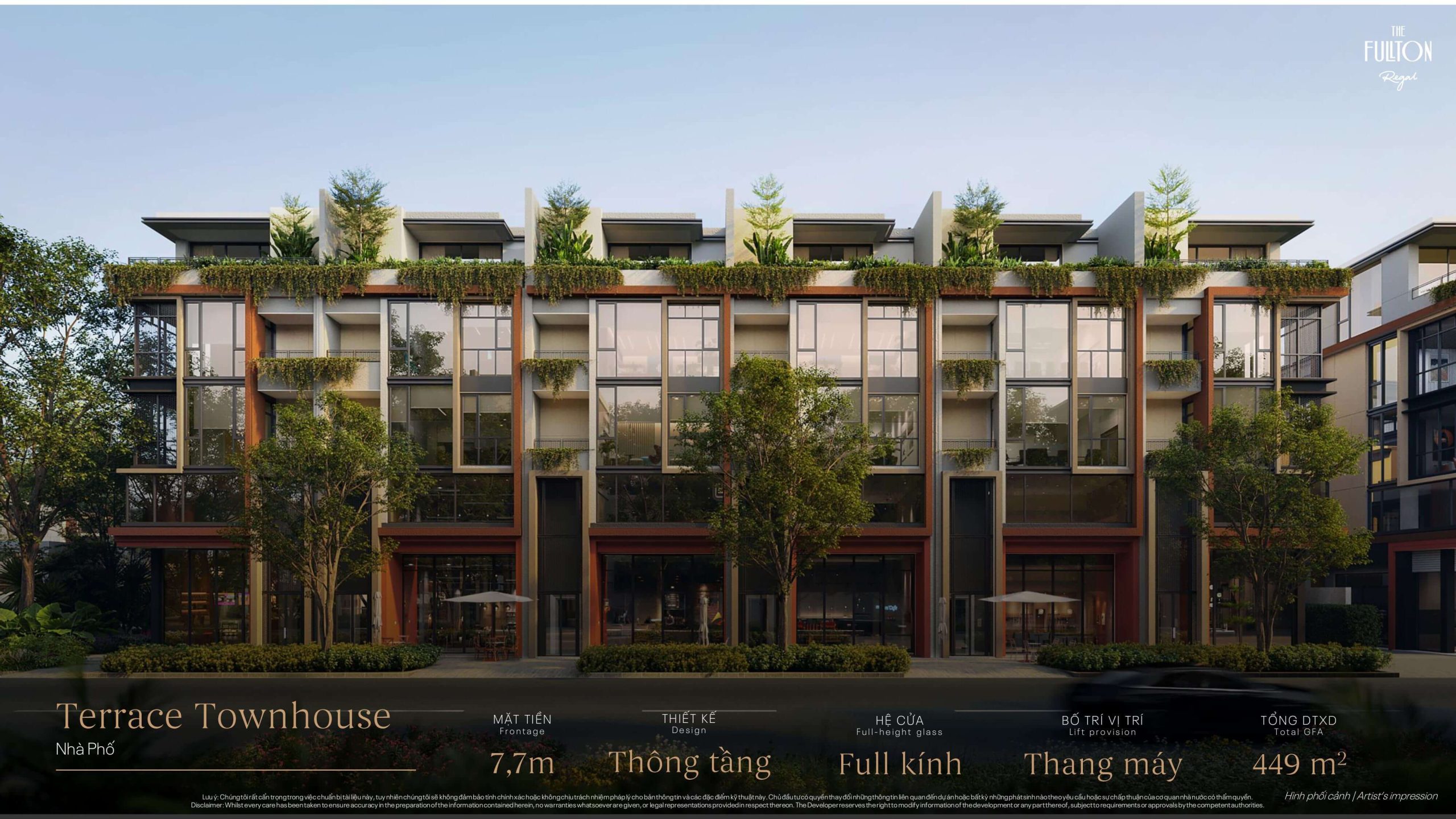 Phối cảnh dòng sản phẩm nhà phố.