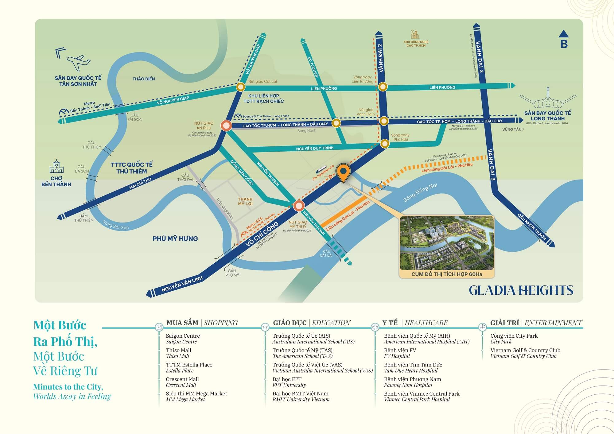 vị trí dự án Gladia Heights